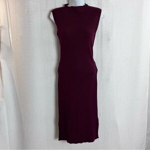 Suzy Shier Sleeveless Burgundy Midi Dress size S/P